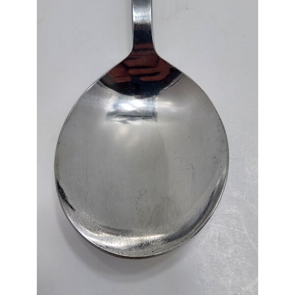 Mid Century Salad Servers Stainless Steel Black/Silver Handle Japan Spoon - Picture 9 of 9